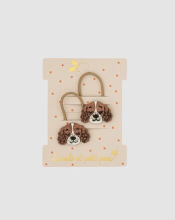 Élastiques mini Alba le Springer Luciole et Petit Pois pailletés pour enfant