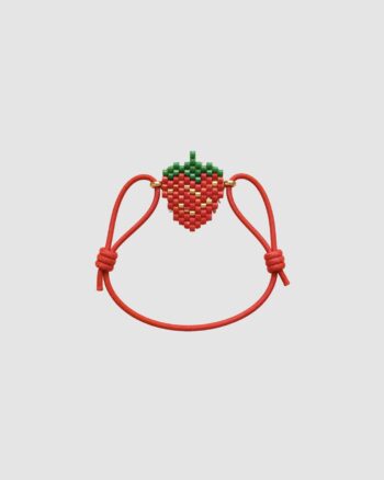 Bracelet enfant à perles fraise élastique ajustable pour enfant