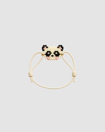 Bracelet enfant à perles panda élastique ajustable pour enfant