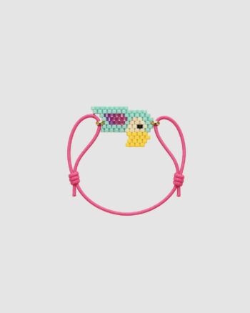 Bracelet enfant à perles perroquet élastique ajustable pour enfant