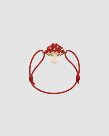 Bracelet enfant à perles champignon élastique ajustable pour enfant