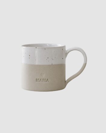 Grande Tasse Big Mama Eulenschnitt en faïence artisanale beige