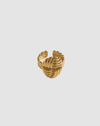Bague Chicago ajustable en acier inoxydable doré