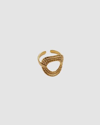 Bague Paloma ajustable en acier inoxydable doré