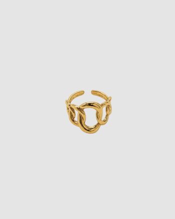Bague Georges ajustable en acier inoxydable doré