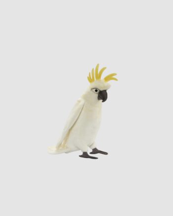 Cacatoès Blanc Hansa 32 cm peluche réaliste oiseau exotique