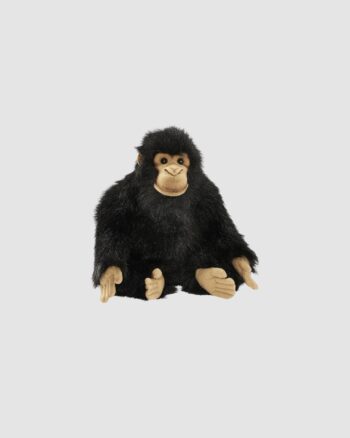 Peluche Chimpanzé Hansa 25 cm singe réaliste noir