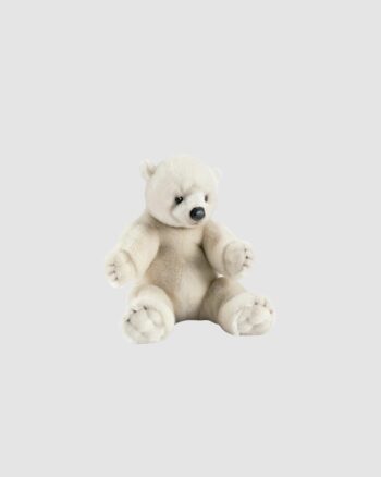 Ours Polaire Hansa 35 cm animal réaliste blanc