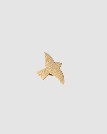 Pin’s Oiseau Malia doré en métal – Poussière