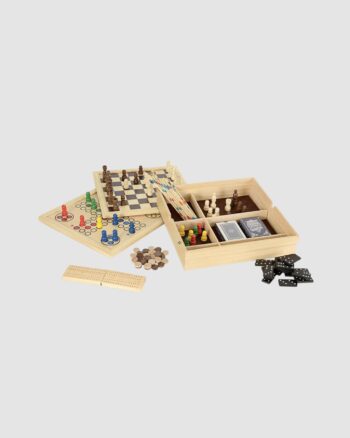 Boîte de 11 Jeux Egmont Toys coffret jeux de société en bois