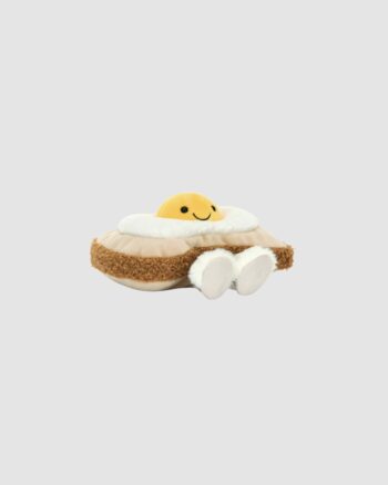 Peluche Œuf sur Toast Jellycat Amuseable Egglantine beige blanc jaune