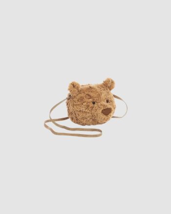 Sac Bandoulière Bartholomew Bear Jellycat en forme d’ours brun