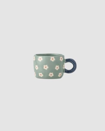 Nini Tasse Bleu Bloomingville tasse en grès fleurie bleue