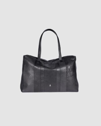 Grand cabas Tall Stripe Wash Noir Craie Studio