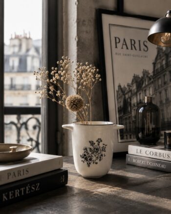 Timbale Fleurs Maison Roussot dans un intérieur parisien