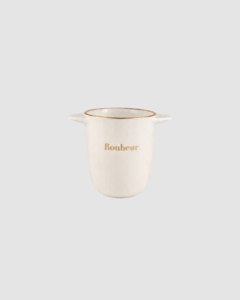 Timbale Bonheur dorée Maison Roussot en porcelaine de Limoges