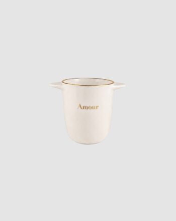Timbale Amour dorée Maison Roussot en porcelaine de Limoges
