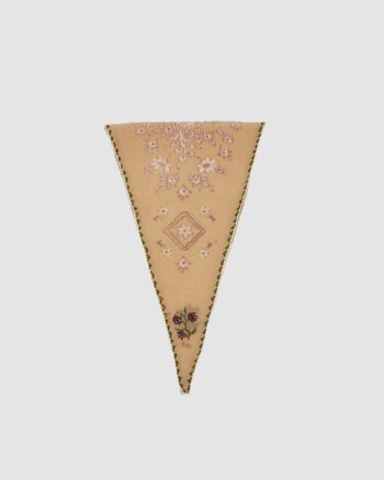 Foulard fleuri Daisy Beige en laine Émile et Ida