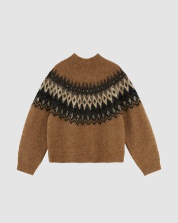 Pull Jacquard Caramel Émile et Ida femme