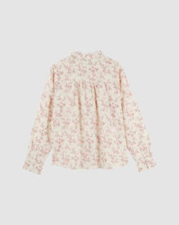 Chemise Rosalie Émile et Ida fleurie écru rose dos