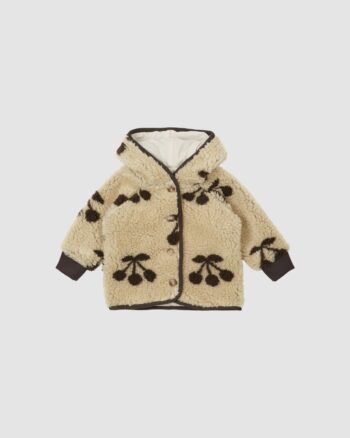 Manteau moumoute Cerise Beige bébé Émile et Ida