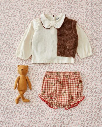 Gilet sans manches bébé Châtaigne Émile et Ida