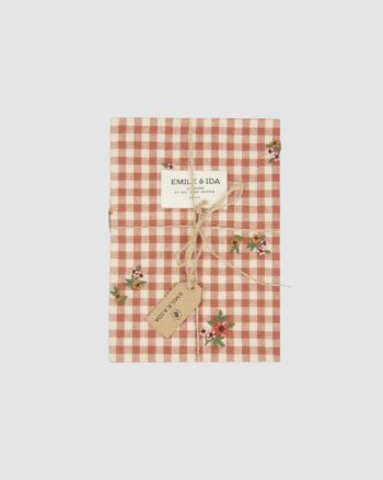 Cahier Vichy Terracotta brodé 14 x 21 cm Émile et Ida