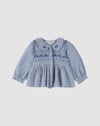Blouse smockée Lac bébé Émile et Ida vue de face