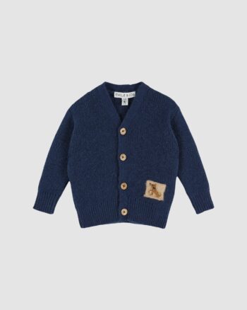 Gilet patch chien bleu foncé Émile et Ida
