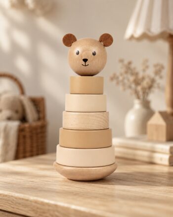 Pyramide à empiler Ours Marcel Egmont Toys dans une chambre enfant