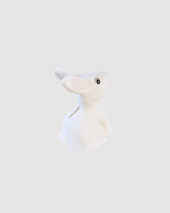 Tirelire Lapin Egmont Toys blanche vue de dos
