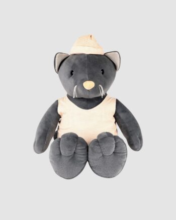 Malo le grand chat gris 90 cm Egmont Toys vue de face