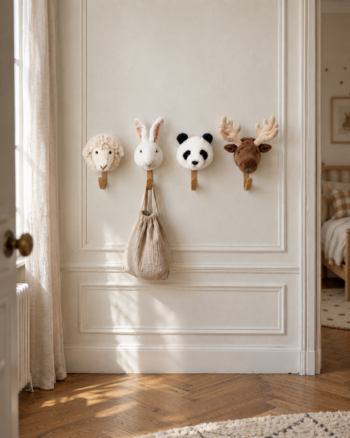 Patères animaux Wild & Soft avec modèle élan