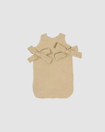 Turbulette pour poupée Latte Minikane en gaze de coton avec nœuds latéraux