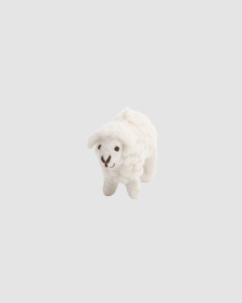 Mini mouton blanc Gry & Sif en laine feutrée