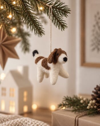 Chien Jack Russell Gry & Sif suspendu en décoration