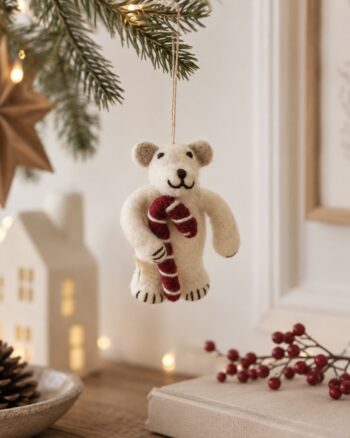 Ours polaire blanc Gry & Sif décoration de Noël