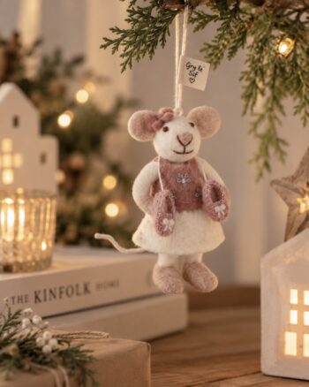 Souris ballerine blanche Gry & Sif décoration