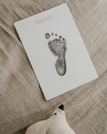 Carte empreinte pied bébé Zakuw Petits Petons