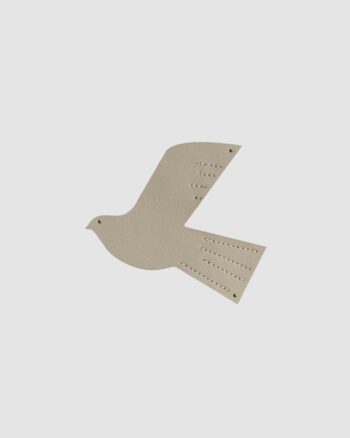 Oiseau en cuir beige Zakuw taille S