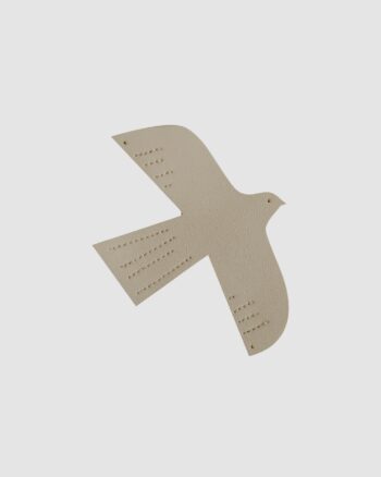 Oiseau en cuir beige Zakuw taille M