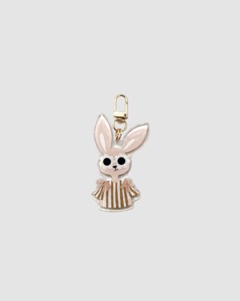 Porte-clé Suzie Face Zakuw lapin rose