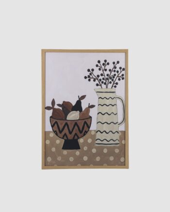 Tableau Nature Fruitée Opjet 53 × 73 cm avec cadre aspect bois