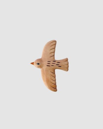 Décoration murale oiseau rose Opjet en céramique aux ailes déployées