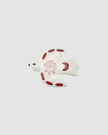 Décoration murale oiseau fleur rose Opjet référence 020251